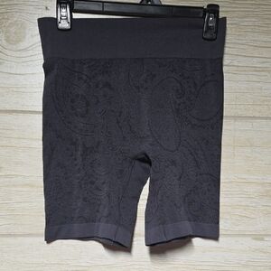 Black Paisley Women Shorts